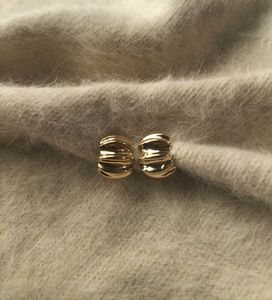 "Chunky Gold Huggies Earrings "