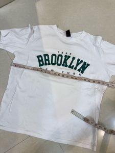 Sale! White Brooklyn Oversized T Shirt - L