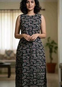 Patterned Sleeveless Dress