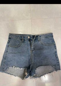 Distressed Denim Shorts