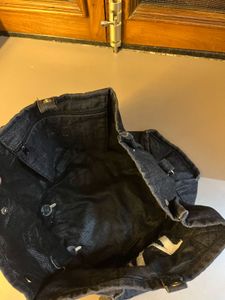Denim &#39;M&#39; Initial Tote Bag