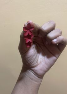 Red Flower Earrings