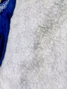 Women&#39;s Velvet And Net Combination Saree .