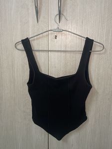 Sleek Black Corset Top