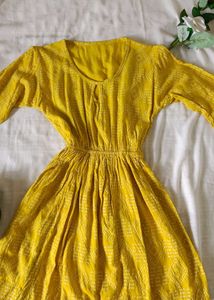 Yellow Short Kurti /Dress
