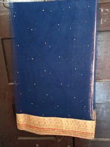 1-TimeUsed NavyBlue Blouse &amp; Dupatta For Lehenga