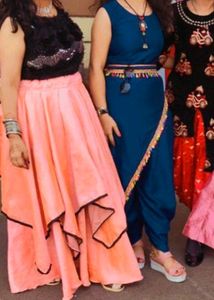 Bleck Pink Choli Suit