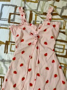 Shein Strawberry Print Mini Dress