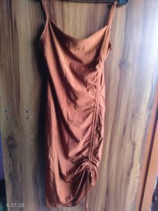 Satin Dress With Draw String