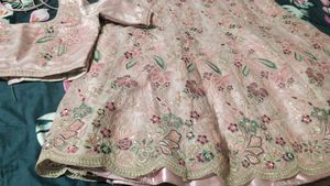 Elegant Pink Floral Lehenga Choli Set