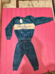 Burberry Kids Blue Fleece Set