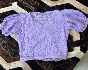 Chic Lavender Crop Top