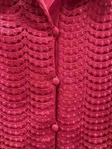 ELEGANT RED LACE SHIRT FOR WOMEN