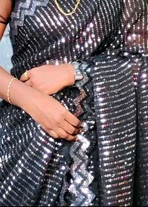 Sequence Work Saree In Bollywood Style