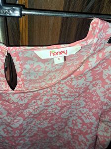 Floral Print Flared Sleeve Top