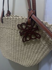 Loewe Inspired Woven Handbag