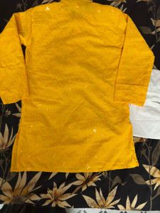 Yellow Embroidered Kurta