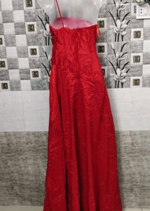 Red Embroidered Occasion Dress