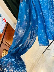 Elegant Blue Embroidered Top