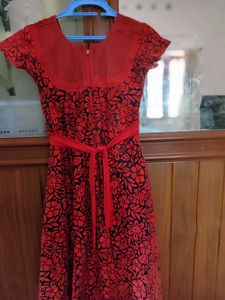 Red Floral Dress