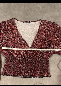 Floral V Neck Top