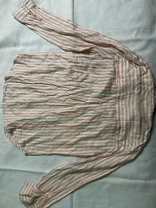 UNWORN Striped Casual Button Up Shirt
