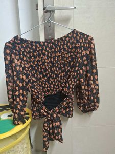 Floral Smocked Crop Top