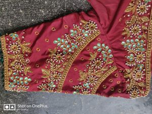 Embroidered Maroon Blouse