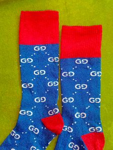 Blue Glitter GG Socks