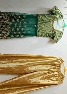 Green & Gold Indian Outfit