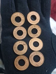 Vintage 1943 India Pice Coins - Set of 8