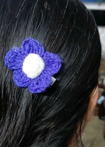 Crochet Flower Hair Clips - Set of 2