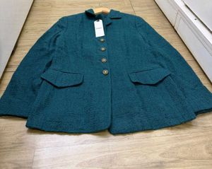 Teal Tweed Blazer -