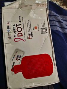 Premium Rubber Hot Water Bag for Pain Relief – Red