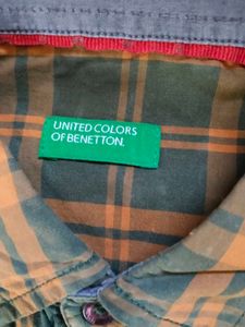 Original Benetton Plaid Flannel Shirt