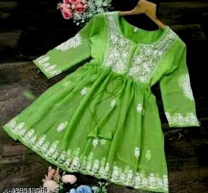 Lime Green Embroidered Tunic