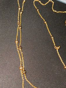 Gold Tone Beaded Chain