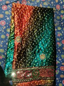 Beautiful Multicolour Printing Saree