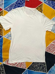 White Plain Tshirt For Men