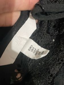 H&amp;M Imported Black Lace Crop Top