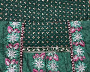 Green Color Designer Pair Of Cushion Covers
