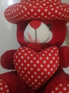 Red Teddy Bear With Heart