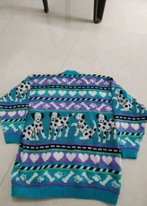 Vintage Dalmatian Print Cardigan