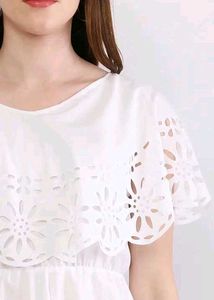Cut Work Fashionable Trendy Falared Top