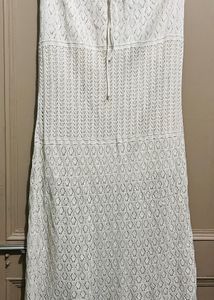 Elegant White Knit Dress