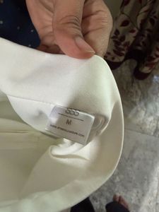 White Flared Leg Trousers