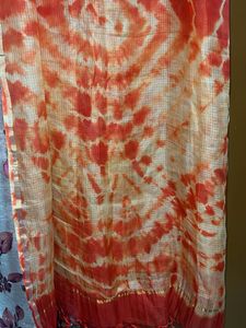 Orange Tie-Dye Dupatta