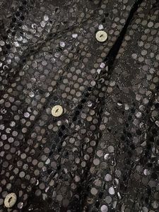 Party Sequence Sparkly Black Shirt