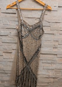 Vintage Inspired Corset Sequin Mini Dress