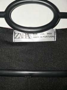 Zara Abstract Print Mesh Top